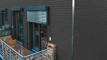 planeo Fassado - WPC rhombus moulding facade cladding anthracite