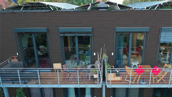 planeo Fassado - WPC rhombus moulding facade cladding anthracite