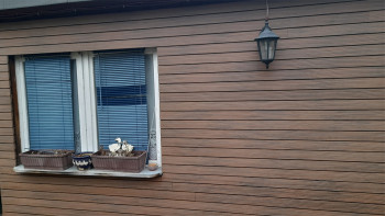 planeo Fassado - WPC Rhombus moulding facade cladding brown