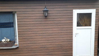 planeo Fassado - WPC Rhombus moulding facade cladding brown