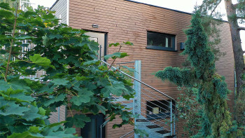 planeo Fassado - WPC Rhombus moulding facade cladding brown