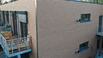 planeo Fassado - WPC Rhombus moulding facade cladding brown