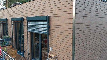 planeo Fassado - WPC Rhombus moulding facade cladding brown