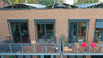 planeo Fassado - WPC Rhombus moulding facade cladding brown