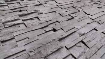 planeo stone-look facade panel - NoviStone Anthracite 1054 x 334 mm