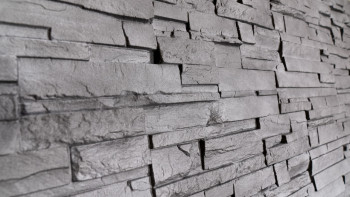 planeo stone-look facade panel - NoviStone Anthracite 1054 x 334 mm