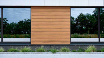 planeo Fassado - WPC rhombus strip facade cladding oak brown