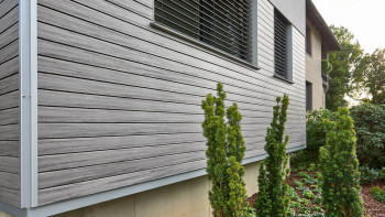 planeo Fassado - WPC rhombus strip facade cladding graphite grey