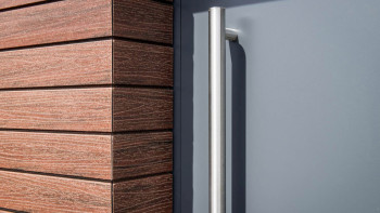 planeo Fassado - WPC rhombus strip facade cladding Prime maroon