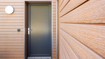 planeo Fassado - WPC rhombus strip facade cladding Prime amber brown