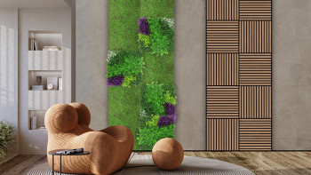 planeo acoustic panel - MixWall Timber Solid Ravon Oak 52 x 52 cm | real wood veneer (PLMW-30311C)