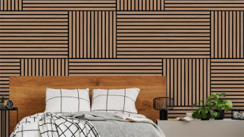 planeo acoustic panel - MixWall Timber Touch Ravon Oak 52 x 52 cm | real wood veneer (PLMW-30011A)