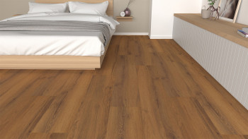 planeo design flooring for clicking - Eco Home&Health Rustic Oak Brown | Impact sound insulation integrated (LO-EK-02)
