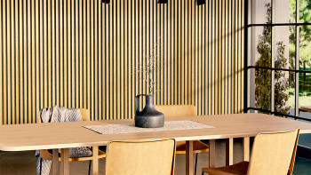 Skaben acoustic panels SilentWall Comfort - light brown oak - 250 x 30 cm