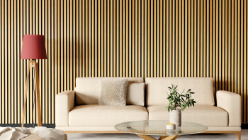 Skaben acoustic panels SilentWall Comfort - light brown oak - 250 x 30 cm