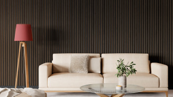 Skaben acoustic panels SilentWall Comfort - Dark oak - 250 x 30 cm