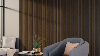 Skaben acoustic panels SilentWall Comfort - Dark oak - 250 x 30 cm