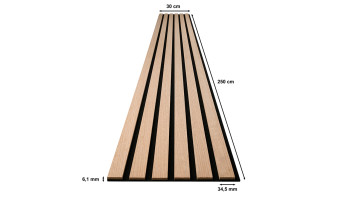Skaben acoustic panels SilentWall Comfort Light - light brown oak - 250 x 30 cm