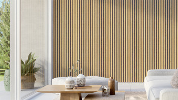 Skaben acoustic panels SilentWall Pro - light brown oak - 250 x 60 cm