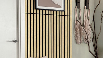 Skaben acoustic panels SilentWall Compact - light brown oak - 244 x 30.5 cm