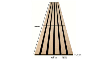 Skaben acoustic panels SilentWall Compact - light brown oak - 244 x 30.5 cm