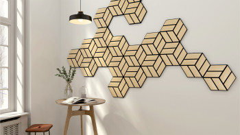 Skaben acoustic panels SilentWall - HexaUno New Light - 30 x 26 cm