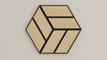 Skaben acoustic panels SilentWall - HexaUno New Light - 30 x 26 cm