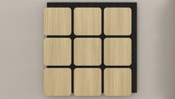 Skaben acoustic panels SilentWall - square natural light oak - 60 x 58.5 cm
