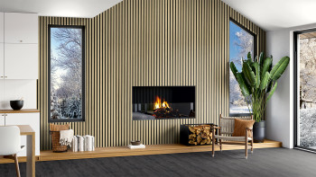 Skaben energy-saving panels SilentWall Thermo - natural oak - 250 x 48 cm