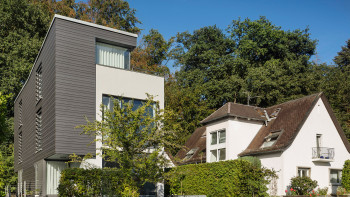 planeo Fassado - WPC rhombus strip facade cladding Prime lava grey