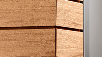 planeo Fassado - WPC rhombus strip facade cladding oak brown