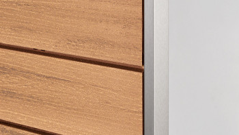 planeo Fassado - WPC rhombus strip facade cladding oak brown