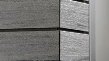 planeo Fassado - WPC rhombus strip facade cladding graphite grey