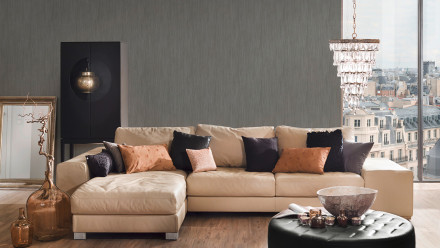 vinyl wallcovering textured wallpaper grey modern classic plains Sumatra 834