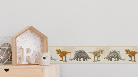 Non-woven wallpaper border beige modern children flowers & nature children Little Stars 362