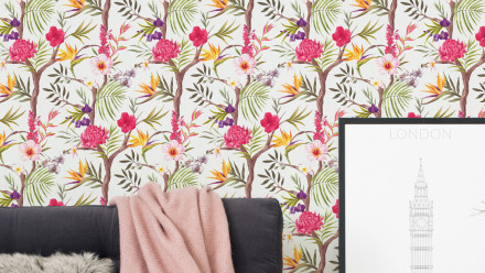 Vinyl wallpaper colourful country house classic flowers & nature new pad 2.0 021