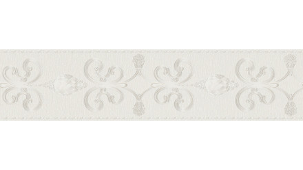 Vinyl wallpaper border grey vintage country house baroque flowers & nature ornaments Only Borders 10 272