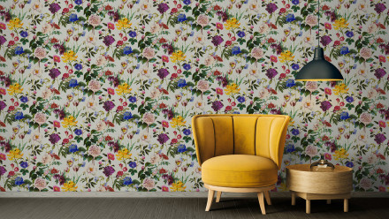 vinyl wallpaper colourful modern classic plain Jette 5 361