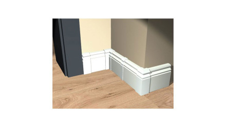 End cap self-adhesive for skirting board F100201AB Alt-Berlin White 18 x 60 mm