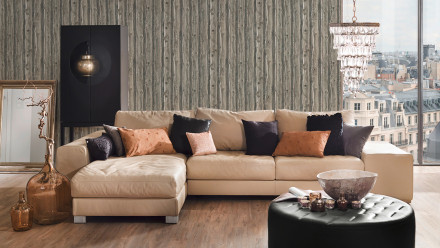Il Decoro A.S. Création Wood Wallpaper Beige Brown Grey 372