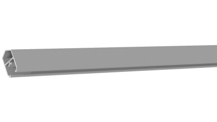 planeo Solid - end profile silver grey 180cm