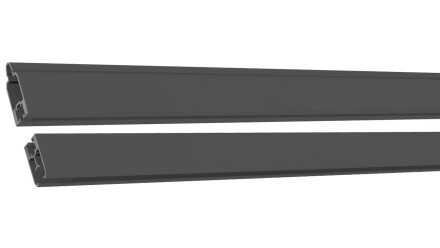 planeo Solid - Adapter strip set anthracite 180cm