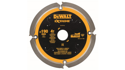 DeWalt Diamond Circular Saw Blade PCD 165mm 4 Teeth - 20mm Shank