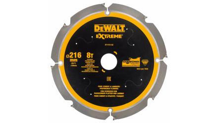 DeWalt Diamond Circular Saw Blade PCD 216mm 8 Teeth - 30mm Shank