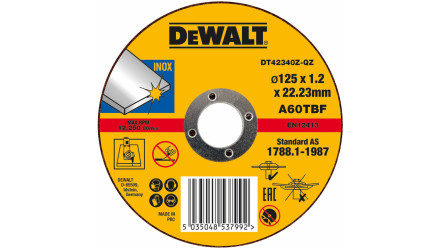 DeWalt Cutting Disc Stainless Steel Flat 125x1.2mm