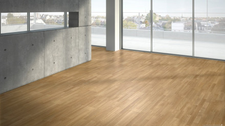 Parador Engineered Wood Flooring Classic 3060 Oak lacquer-finish matt 3-plank block 3.6mm