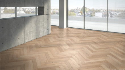Parador - Engineered Wood Flooring Trendtime 3 - Oak Living - herringbone - matt lacquer finish