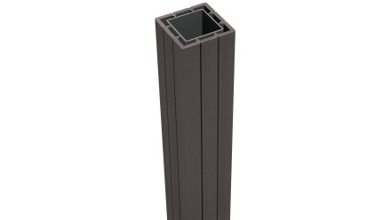 planeo prefabricated fence - gate post for dowelling anthracite 7x7x190cm