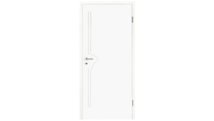 planeo interior door lacquer 2.0 - Kalle 9010 white lacquer 2110 x 610 mm DIN R - round RSP hinge 3-t