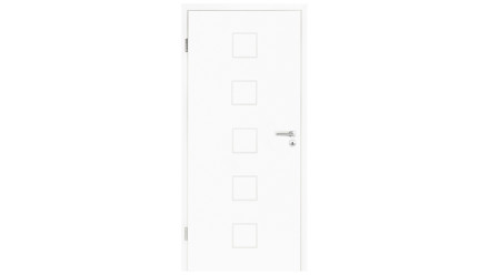 planeo interior door lacquer 2.0 - Keno 9010 white lacquer 1985 x 860 mm DIN L - round RSP hinge 3-t